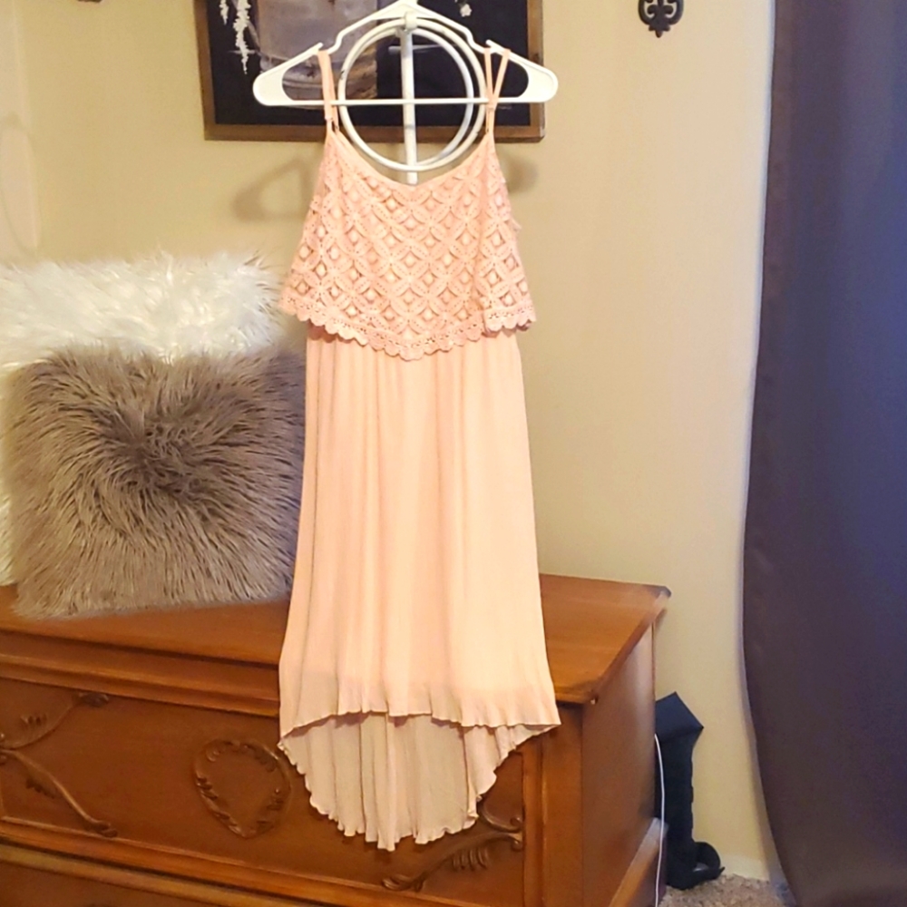 Light pink high low dress